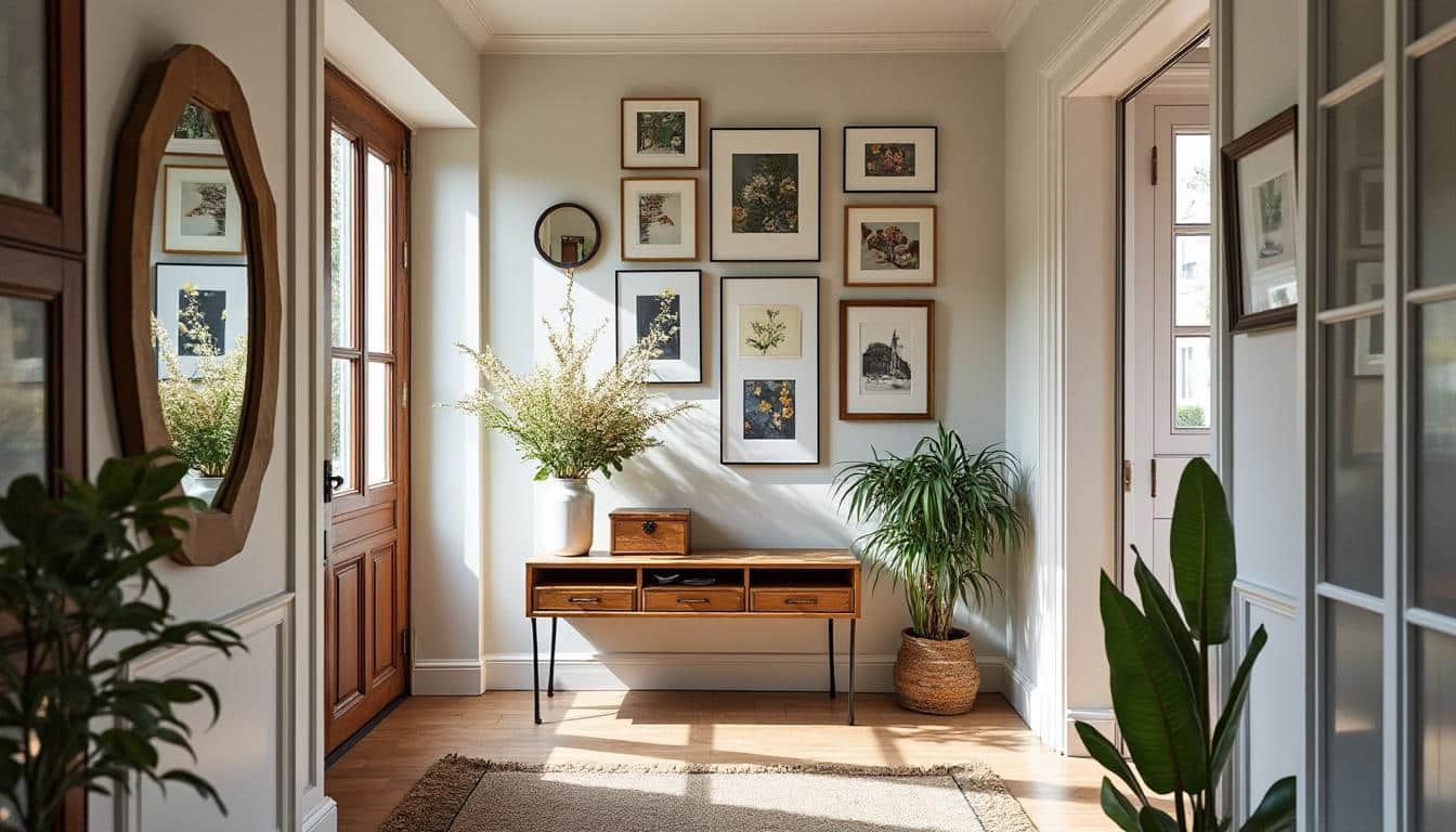 Comment réussir une déco mur dans une entrée lumineuse