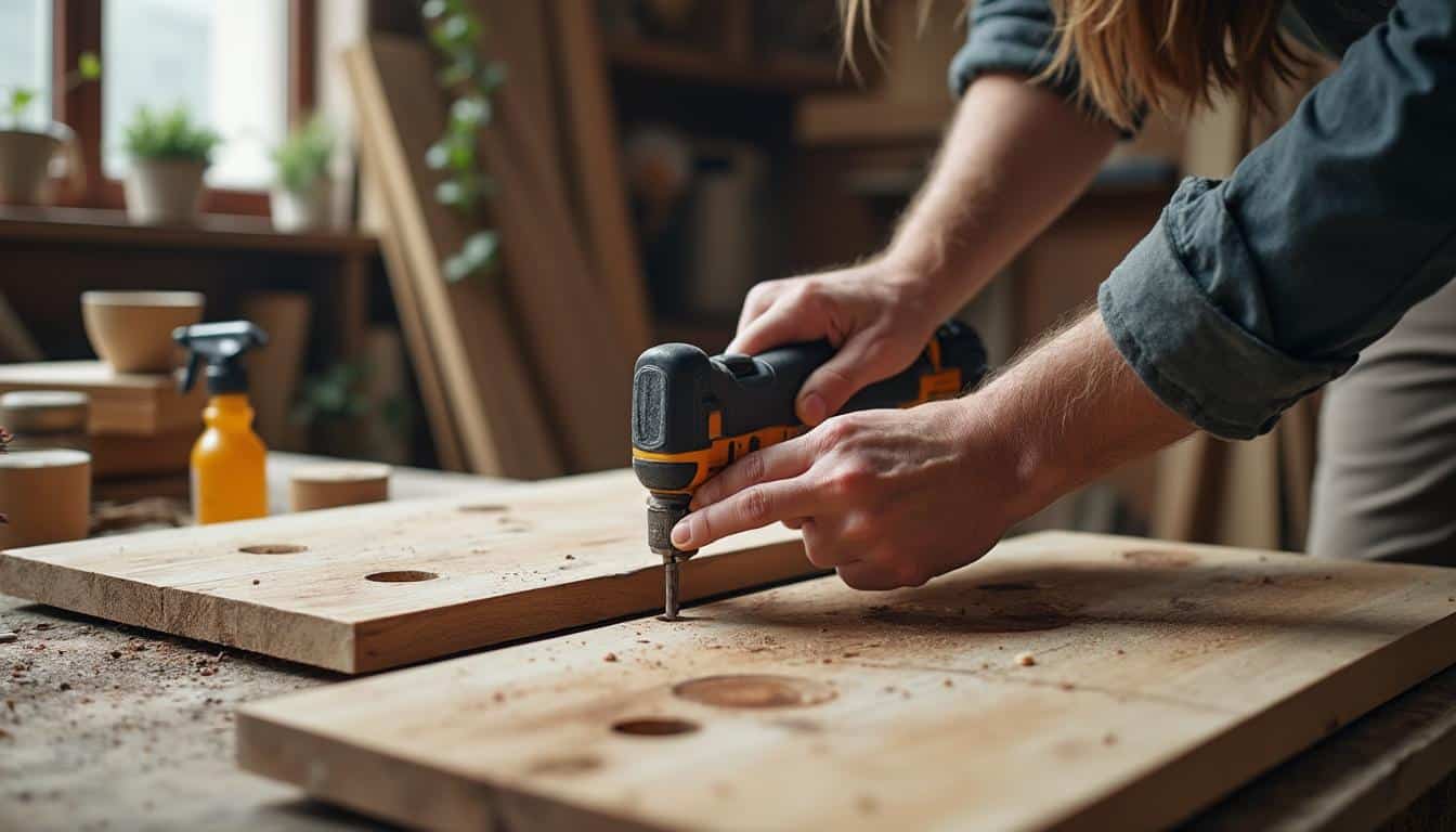 Monter un meuble dans la maison grâce aux clous et au marteau