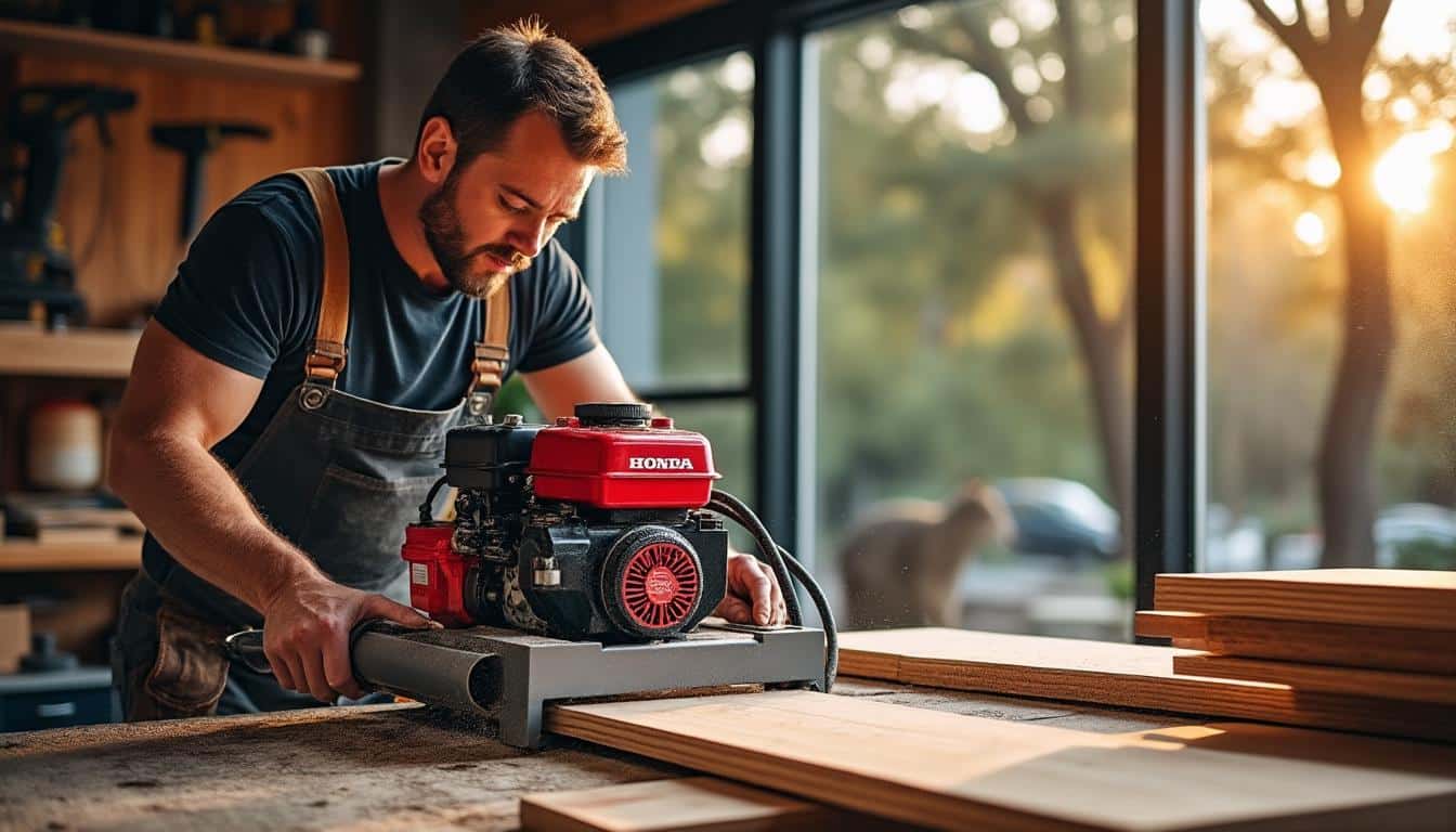 Illustration: Pourquoi opter pour un banc de scie thermique doté d’un moteur Honda dans vos travaux de bois ?