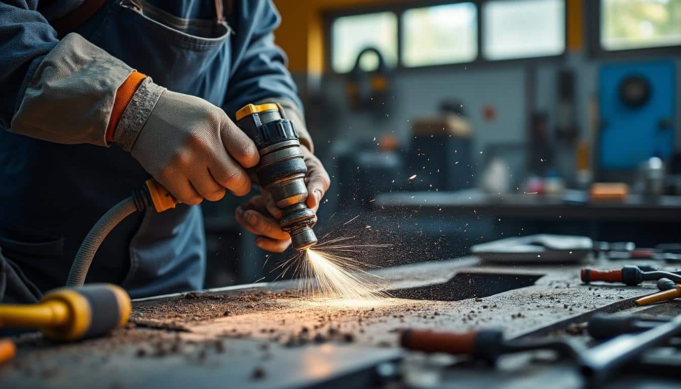 Illustration: Pourquoi la scie pneumatique est-elle l’outil incontournable pour la découpe en carrosserie ?